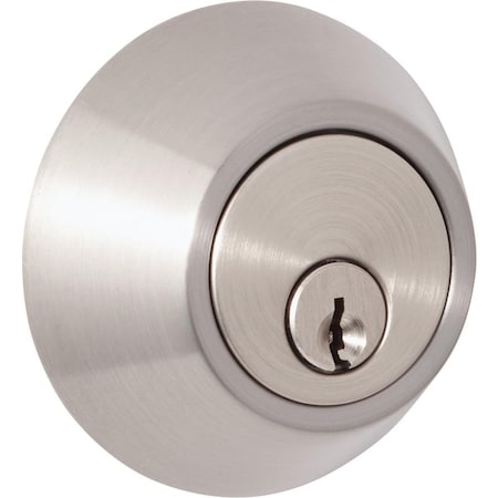 Steel Pro Brushed Nickel Single Cylinder Deadbolt DB9X21